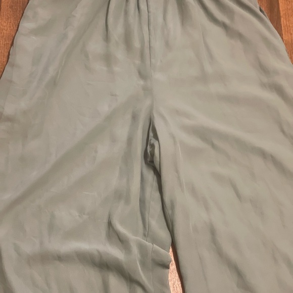 Birdy Grey Green Jumpsuit Wide-Leg High-Waisted - Picture 2 of 14